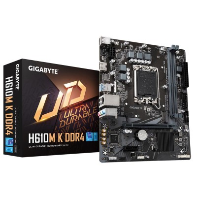 Материнська плата H610 S1700 MATX H610M K DDR4 GIGABYTE