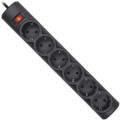 Мережевий фільтр DEFENDER (994940)DFS 151 1.8m 6 роз black UA