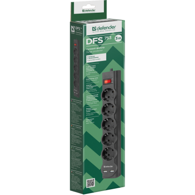 Мережевий фільтр DEFENDER (99753)DFS 753