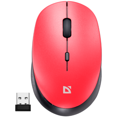 Миша DEFENDER (52026) Auris MB-027, 4D, 800-1600dpi, RED, wireless, silent Миша DEFENDER (52026) Auris MB-027, 4D, 800-1600dpi, RED, wireless, silent