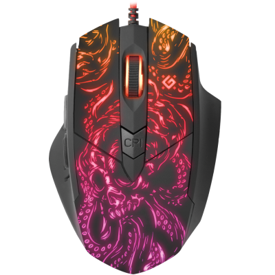 Миша DEFENDER (52650) Titan GM-650L RGB,Macro, 6 кнопок, 6400 dpi