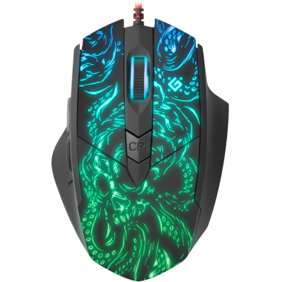 Миша DEFENDER (52650) Titan GM-650L RGB,Macro, 6 кнопок, 6400 dpi