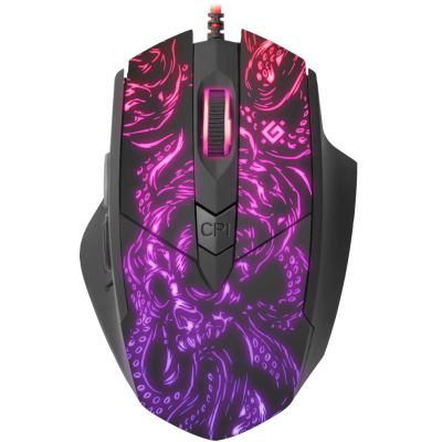 Миша DEFENDER (52650) Titan GM-650L RGB,Macro, 6 кнопок, 6400 dpi