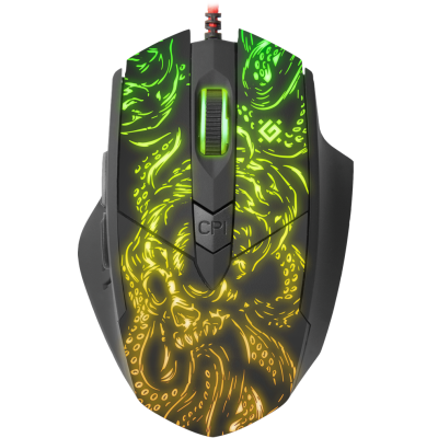 Миша DEFENDER (52650) Titan GM-650L RGB,Macro, 6 кнопок, 6400 dpi