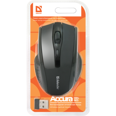 Миша DEFENDER Accura MM-665 Wireless black Миша DEFENDER Accura MM-665 Wireless black