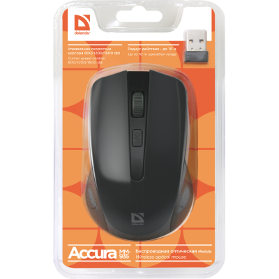 Миша DEFENDER Accura MM-935 Wireless чорний Миша DEFENDER Accura MM-935 Wireless чорний