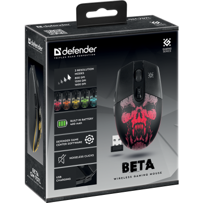 Миша DEFENDER Beta GM-707L, LED, 6D, Black (52707) Миша DEFENDER Beta GM-707L, LED, 6D, Black (52707)