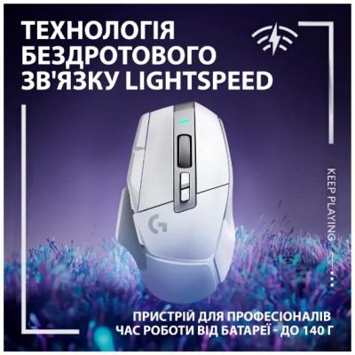 Миша LOGITECH G502 X LIGHTSPEED, White (910-006189)