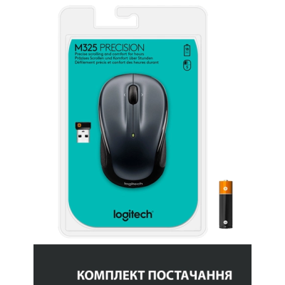 Миша LOGITECH M325s Wireless Dark Silver (910-006812)