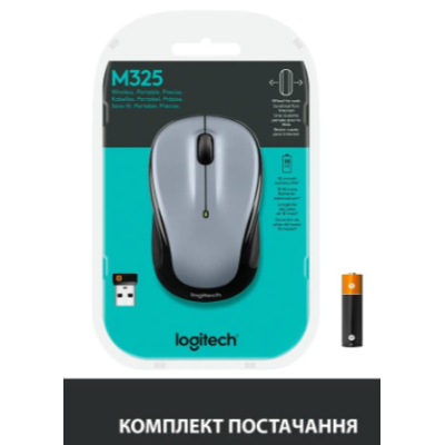 Миша LOGITECH M325s Wireless Light Silver (910-006813)