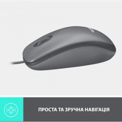 Миша LOGITECH Mouse M100 Чорний - USB - AKOYA HANGTAB BOX M100