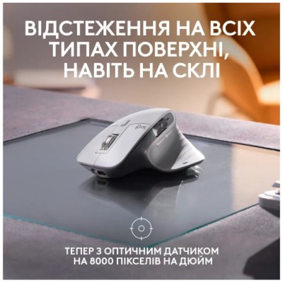 Миша LOGITECH MX Master 3S For Mac Performance Wireless, Pale Grey (910-006572)
