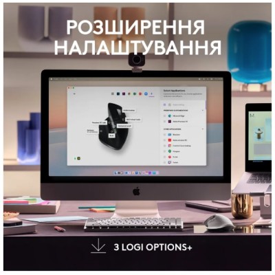 Миша LOGITECH MX Master 3S For Mac Performance Wireless, Space Grey (910-006571)
