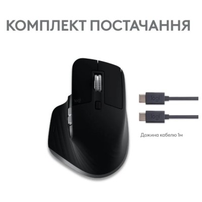 Миша LOGITECH MX Master 3S For Mac Performance Wireless, Space Grey (910-006571)