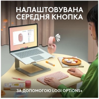 Миша LOGITECH Pebble Mouse 2 M350s - TONAL WHITE - BT