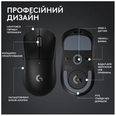 Миша LOGITECH Pro X Superlight 2 Lightspeed Black Миша LOGITECH Pro X Superlight 2 Lightspeed Black
