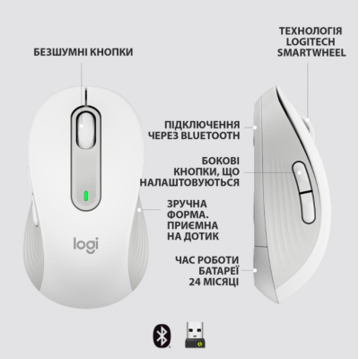 Миша LOGITECH Signature M650 Wireless OFF-WHITE B2B