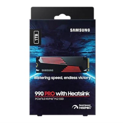 Твердотільний запам’ятовувальний пристрій накопичувач (SSD) G4 M.2 NVME 1TB W/HS 990 PRO MZ-V9P1T0CW SAMSUNG