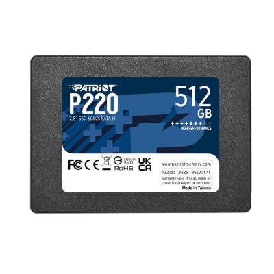 Твердотільний запам’ятовувальний пристрій накопичувач (SSD) SATA2.5" 512GB P220 P220S512G25 PATRIOT