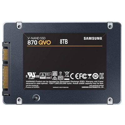 Твердотільний запам’ятовувальний пристрій накопичувач (SSD) SATA2.5" 8TB 6GB/S 870 QVO MZ-77Q8T0BW SAMSUNG