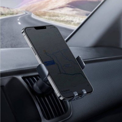 Автомобільний тримач Baseus Metal Age 2 Gravity Air Outlet Car Mount SUJS000013 dark gray