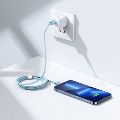 Кабель Baseus Crystal Shine Series Fast Charging Data USB кабель Type-C To IP 20W 1.2m (CAJY001303) Sky Blue