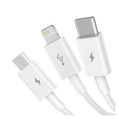 Кабель Baseus Superior Series USB To M + L + C 3.5 A 1.5 М (CAMLTYS-02) White