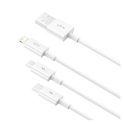 Кабель Baseus Superior Series USB To M + L + C 3.5 A 1.5 М (CAMLTYS-02) White