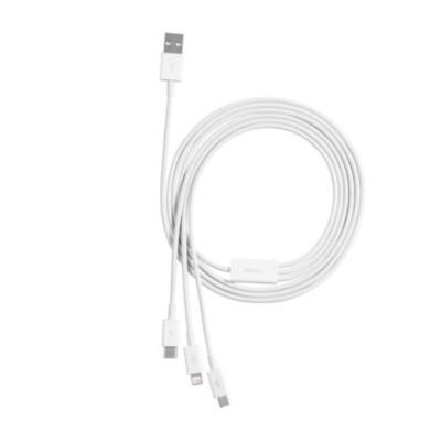 Кабель Baseus Superior Series USB To M + L + C 3.5 A 1.5 М (CAMLTYS-02) White