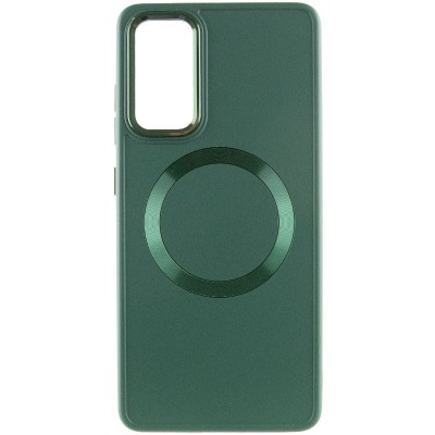 TPU чохол Bonbon Metal Style with MagSafe для Samsung Galaxy A35 Зелений / Pine green