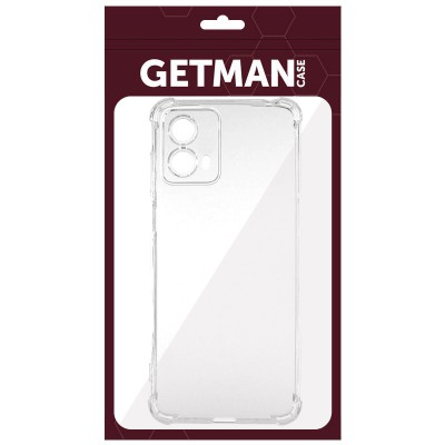 TPU чохол GETMAN Ease logo посилені кути Full Camera для Motorola Moto G24 Безбарвний (прозорий)