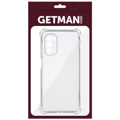 TPU чохол GETMAN Ease logo посилені кути Full Camera для Motorola Moto G41 Безбарвний (прозорий)