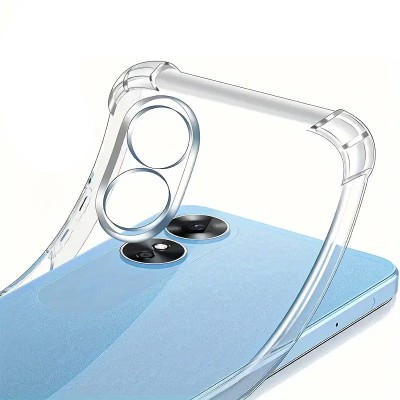 TPU чохол GETMAN Ease logo посилені кути Full Camera для Oppo A17 Безбарвний (прозорий)