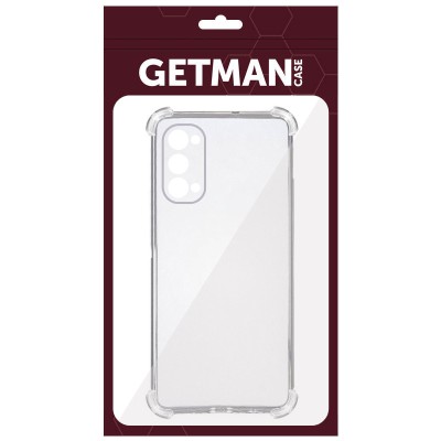 TPU чохол GETMAN Ease logo посилені кути Full Camera для Oppo Reno 4 Pro 5G Безбарвний (прозорий)