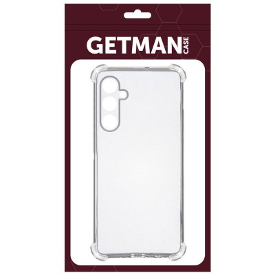 TPU чохол GETMAN Ease logo посилені кути Full Camera для Samsung Galaxy A35 Безбарвний (прозорий)