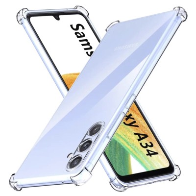 TPU чохол GETMAN Ease logo посилені кути Full Camera для Samsung Galaxy A55 Безбарвний (прозорий)