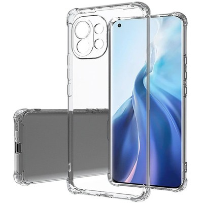 TPU чохол GETMAN Ease logo посилені кути Full Camera для Xiaomi Mi 11 Безбарвний (прозорий)