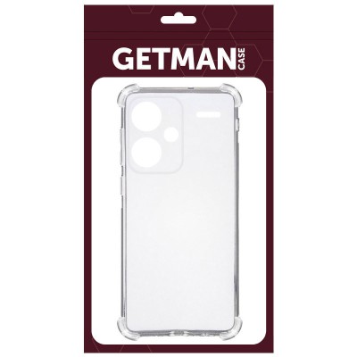 TPU чохол GETMAN Ease logo посилені кути Full Camera для Xiaomi Redmi Note 13 Pro+ Безбарвний (прозорий)