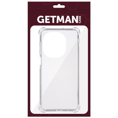 TPU чохол GETMAN Ease logo посилені кути для TECNO Spark 20 Pro Безбарвний (прозорий)