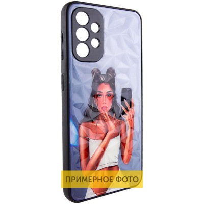 TPU+PC чехол Prisma Ladies для Oppo Reno 7 4G Black in White