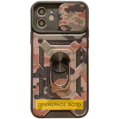 Ударопрочный чехол Camshield Serge Ring Camo для Samsung Galaxy A33 5G Коричневый / Army Brown