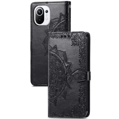 Кожаный чехол (книжка) Art Case с визитницей для Xiaomi Mi 11 Lite Черный