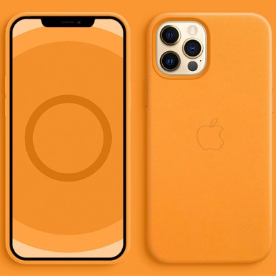 Кожаный чехол Leather Case (AAA) with MagSafe and Animation для Apple iPhone 12 Pro Max (6.7") California Poppy Кожаный чехол Leather Case (AAA) with MagSafe and Animation для Apple iPhone 12 Pro Max (6.7") California Poppy
