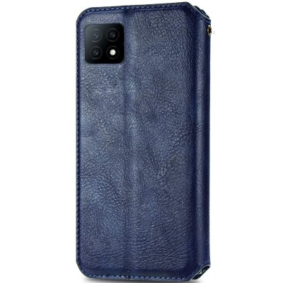 Кожаный чехол книжка GETMAN Cubic (PU) для Oppo A53 5G / A73 5G Синий
