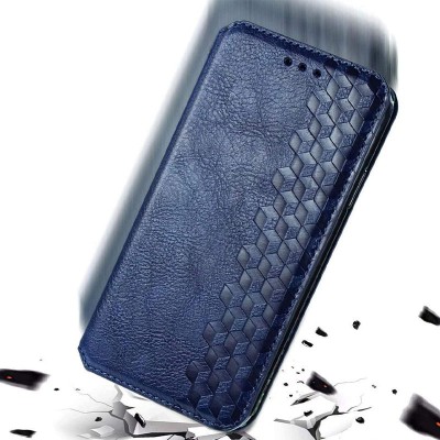 Кожаный чехол книжка GETMAN Cubic (PU) для ZTE Blade A3 (2020) Синий