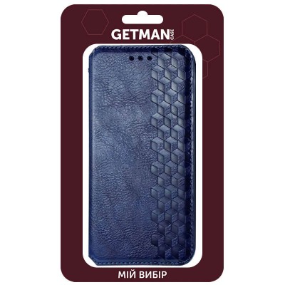 Кожаный чехол книжка GETMAN Cubic (PU) для ZTE Blade A3 (2020) Синий