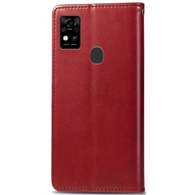 Кожаный чехол книжка GETMAN Gallant (PU) для ZTE Blade A31 Красный