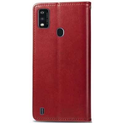 Кожаный чехол книжка GETMAN Gallant (PU) для ZTE Blade A51 Красный