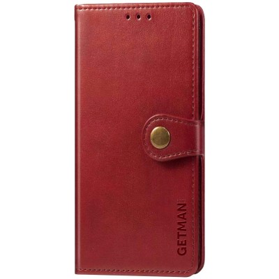 Кожаный чехол книжка GETMAN Gallant (PU) для ZTE Blade A51 Красный