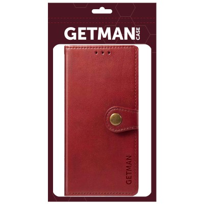 Кожаный чехол книжка GETMAN Gallant (PU) для ZTE Blade A51 Красный